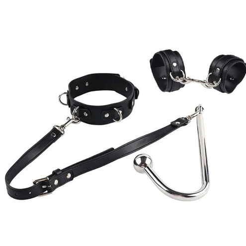 with Collar Cuffs Anal Beaded Hook 5334 and Elegant 0925